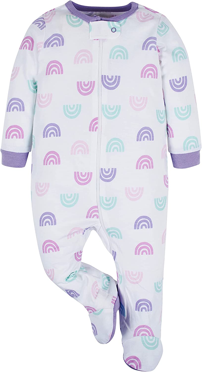 Onesies Brand baby-girls 4-pack Sleep 'N Play Footies Multi Pack - Image 3